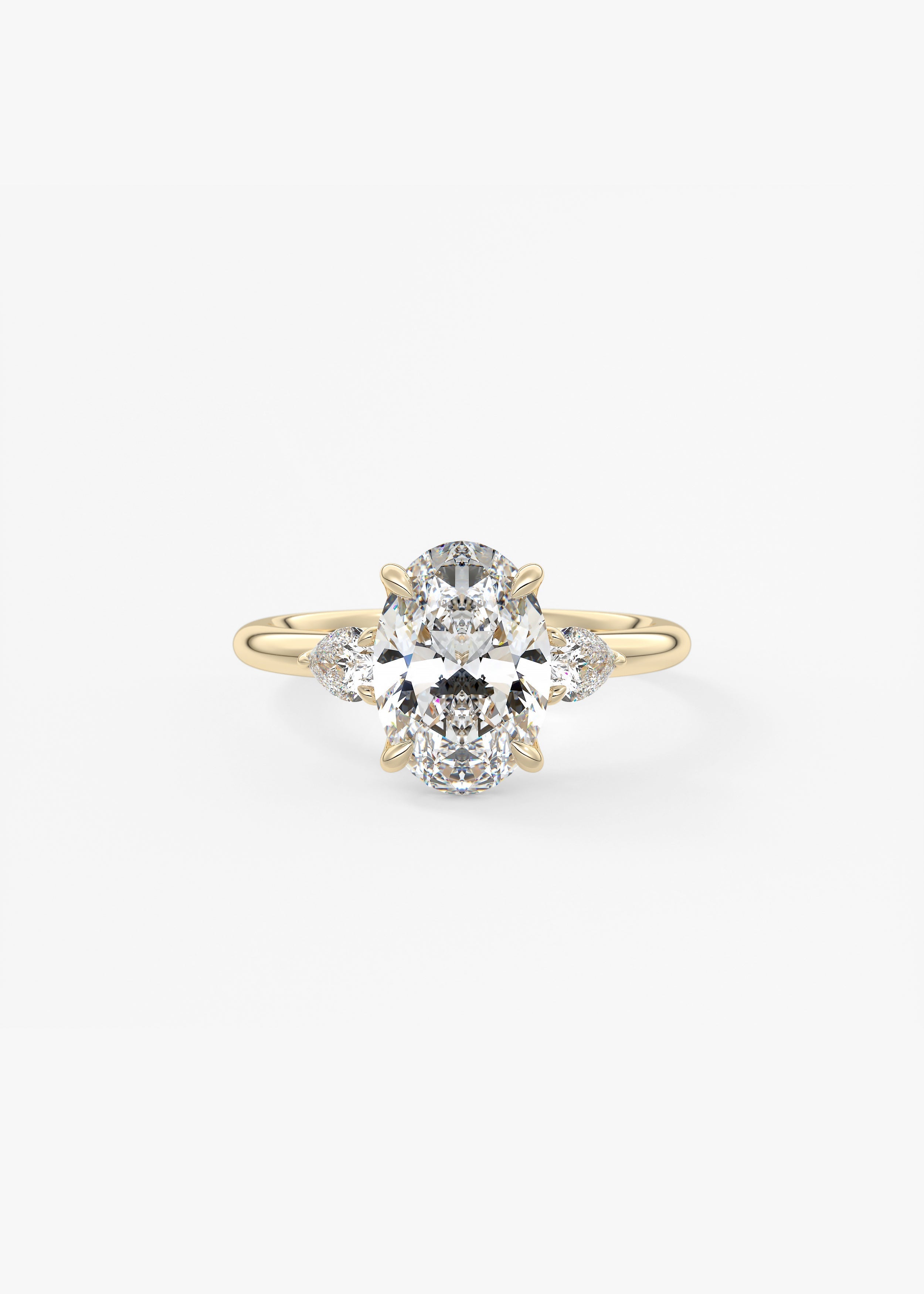 Oval Solitaire With Raised Basket Gallery Lab Grown Diamond Engagement Ring